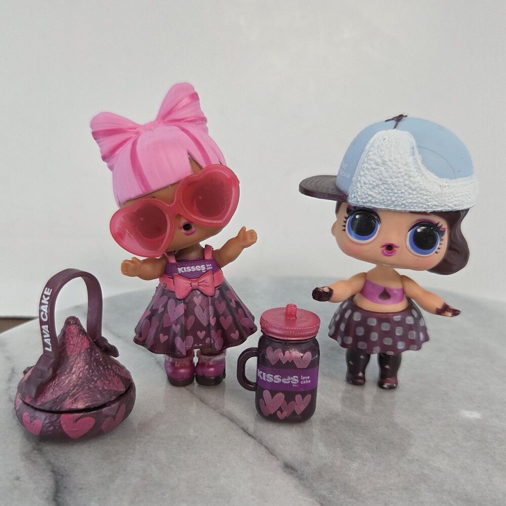 LOL Surprise Hershey Kisses Dolls Lava Cake Purse Hot Cocoa Heart Hat Glasses